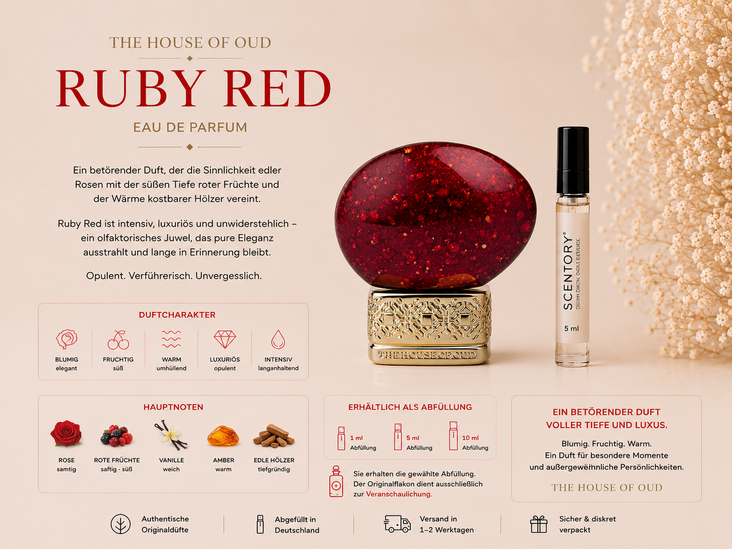 The House of Oud Ruby Red Parfüm Abfüllung