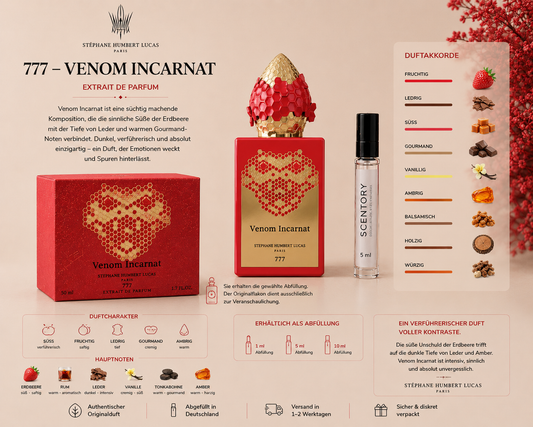 Stephane Humbert Lucas 777 Venom Incarnat Parfüm Abfüllung